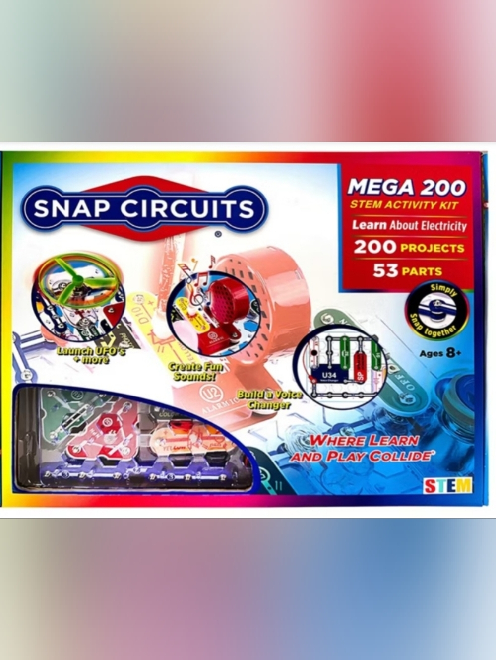 Snap Circuits  Electronics Exploration Kit, Over 200 Projects, 53 Parts Sealed